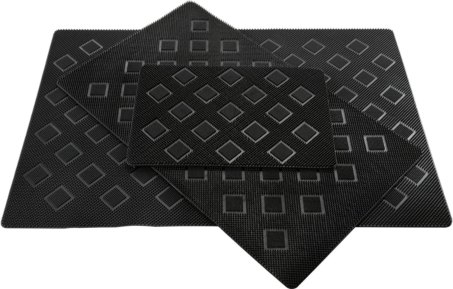 The square mat is a symmetrical designer class mat . The mat is highly